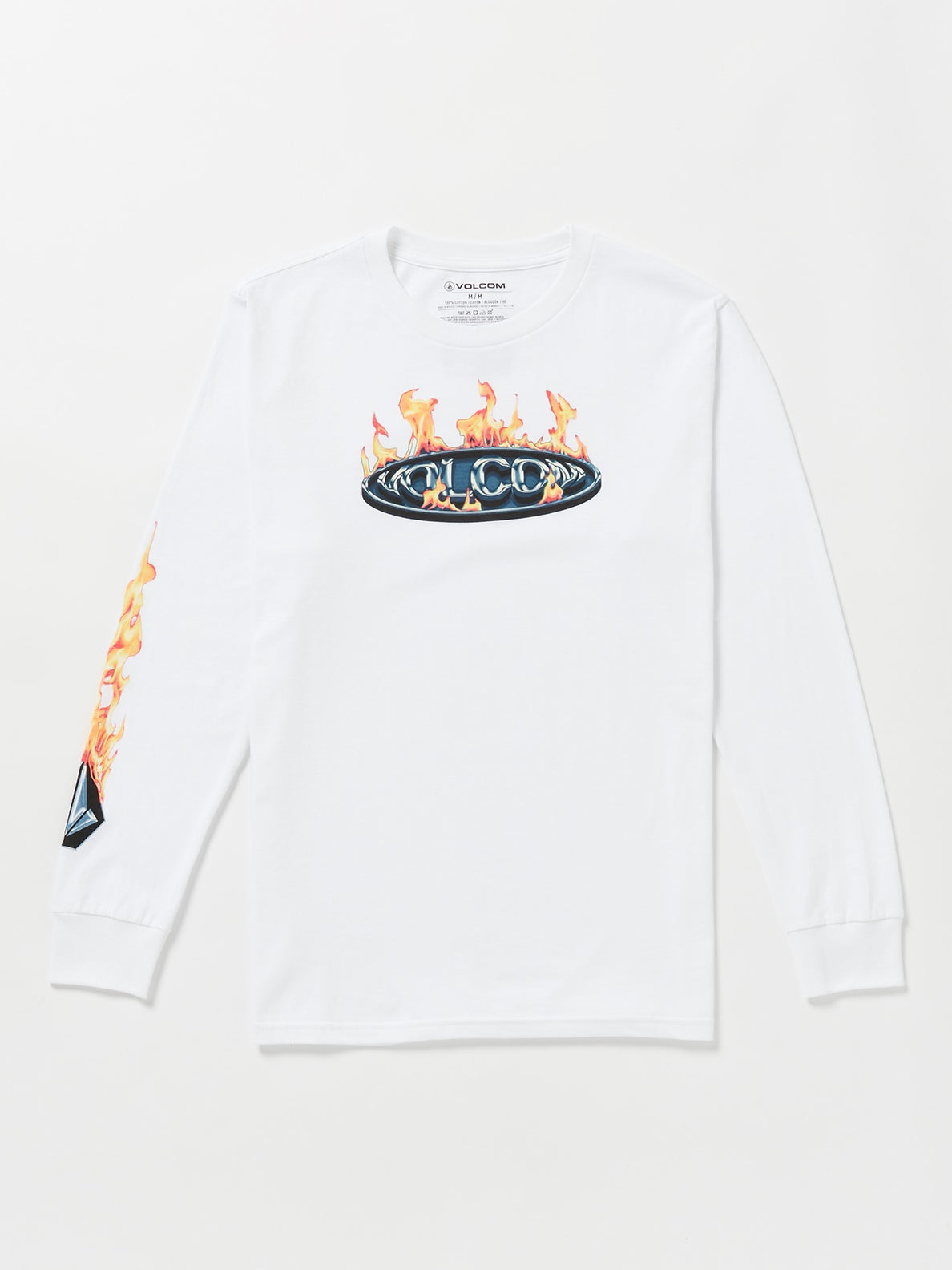 Combust Long Sleeve Tee - White | Volcom Japan