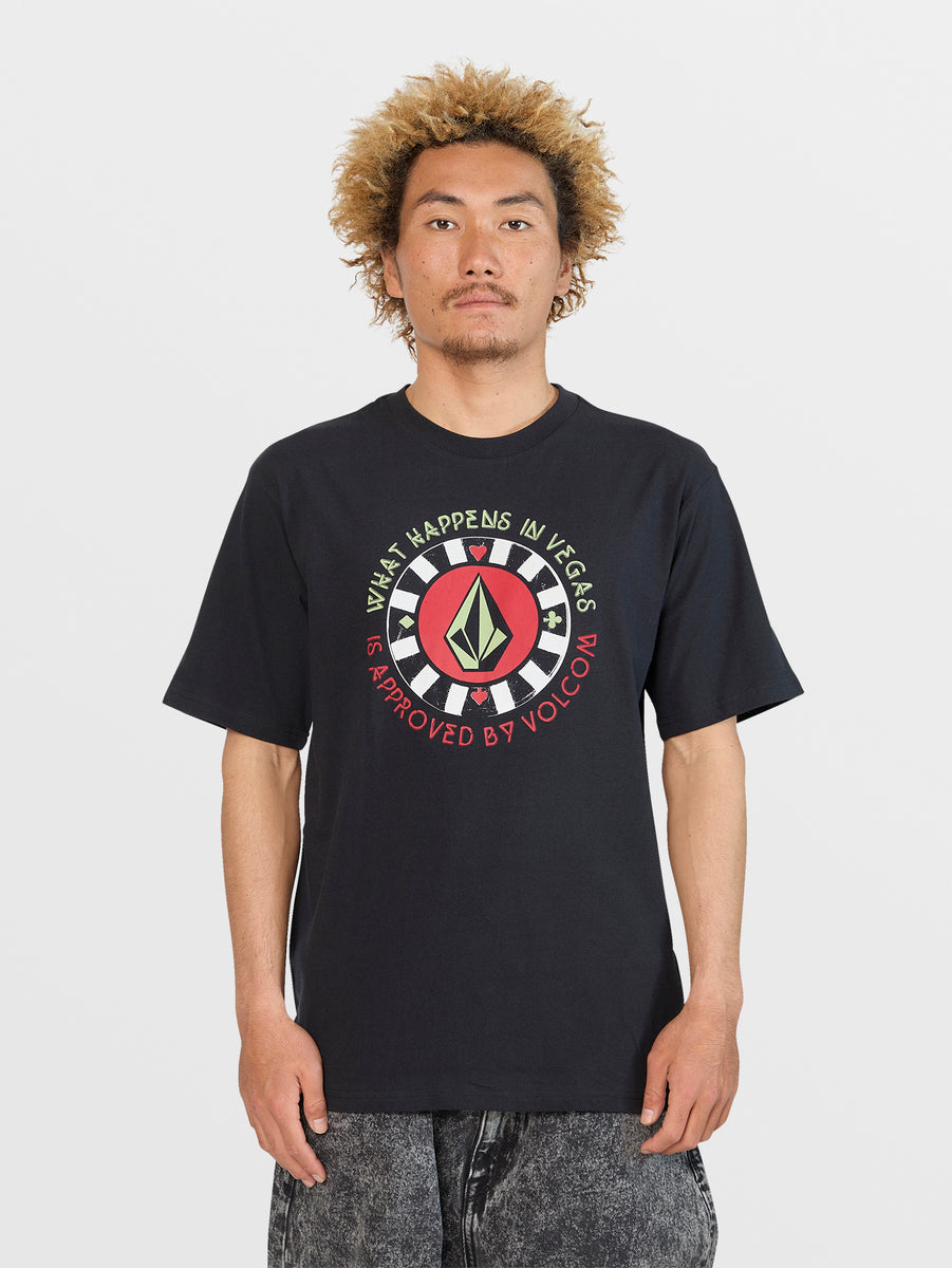 Las Vegas Short Sleeve Tee Shirt - Black – Volcom Japan