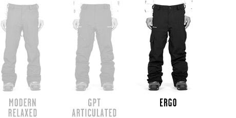 Mens Snow Pants Ergo Fits