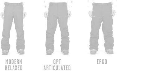 Mens Snow Pants Modern Articulated Fits