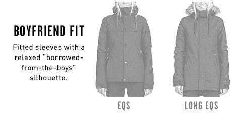 Womens Snow Jacket Boyfriend Fits