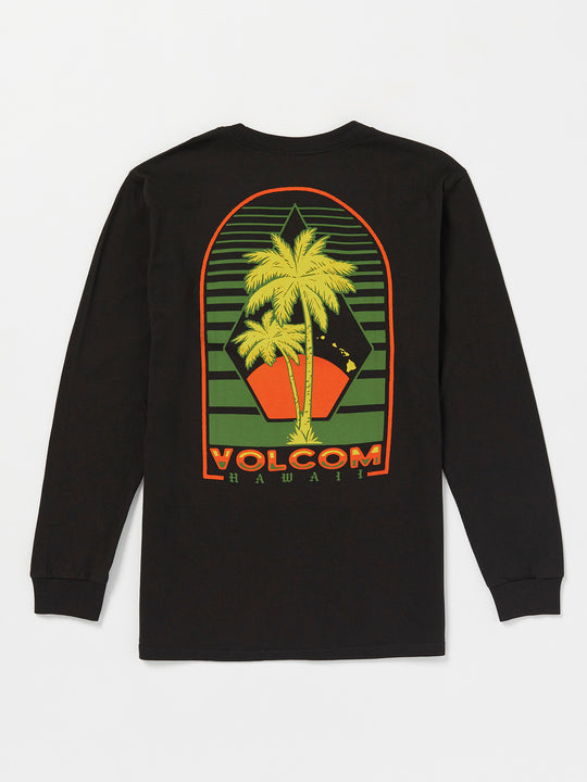 Palm Rocks Long Sleeve Tee - Black