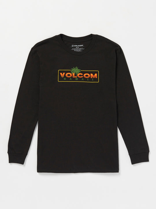 Palm Rocks Long Sleeve Tee - Black