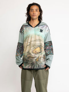 POVJ Bryan Iguchi Knit Long Sleeve Shirt - Cypress Green