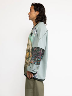 POVJ Bryan Iguchi Knit Long Sleeve Shirt - Cypress Green