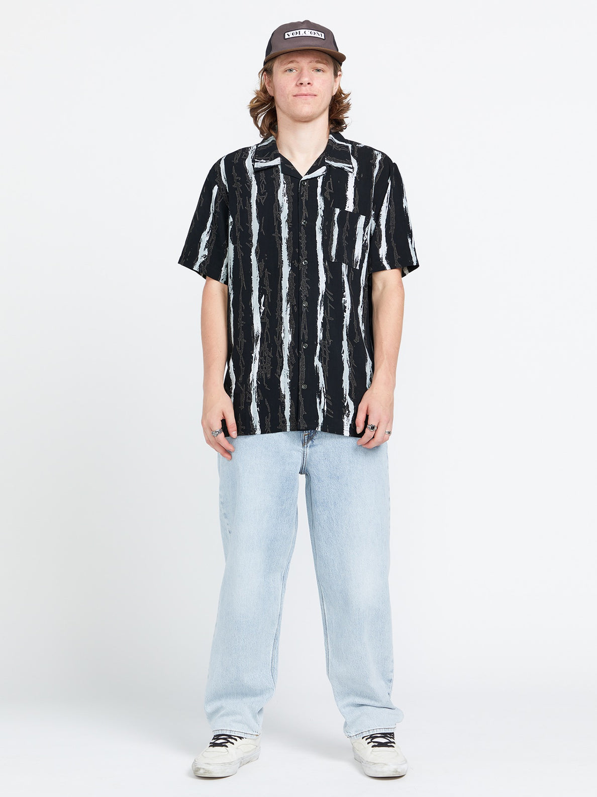 Volcom Entertainment Hockey Dad Short Sleeve Shirt - Stealth 