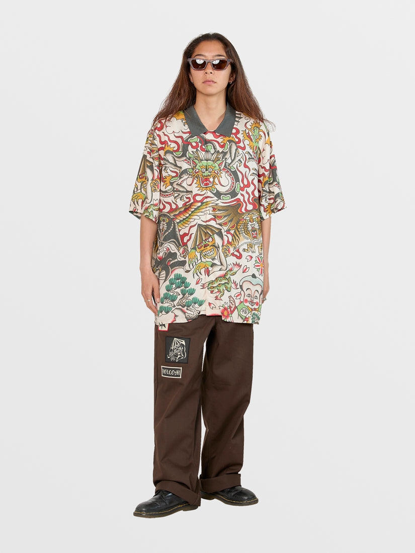 Tokyo True Featured Artist Yusuke Short Sleeve Shirt -  Stone