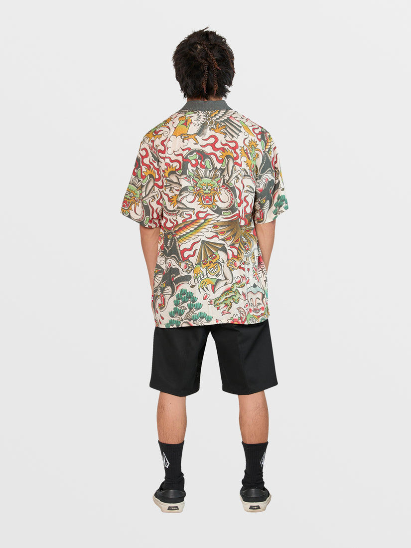 Tokyo True Featured Artist Yusuke Short Sleeve Shirt -  Stone