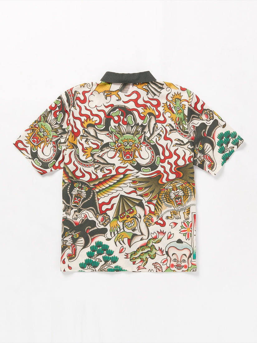 Tokyo True Featured Artist Yusuke Short Sleeve Shirt -  Stone