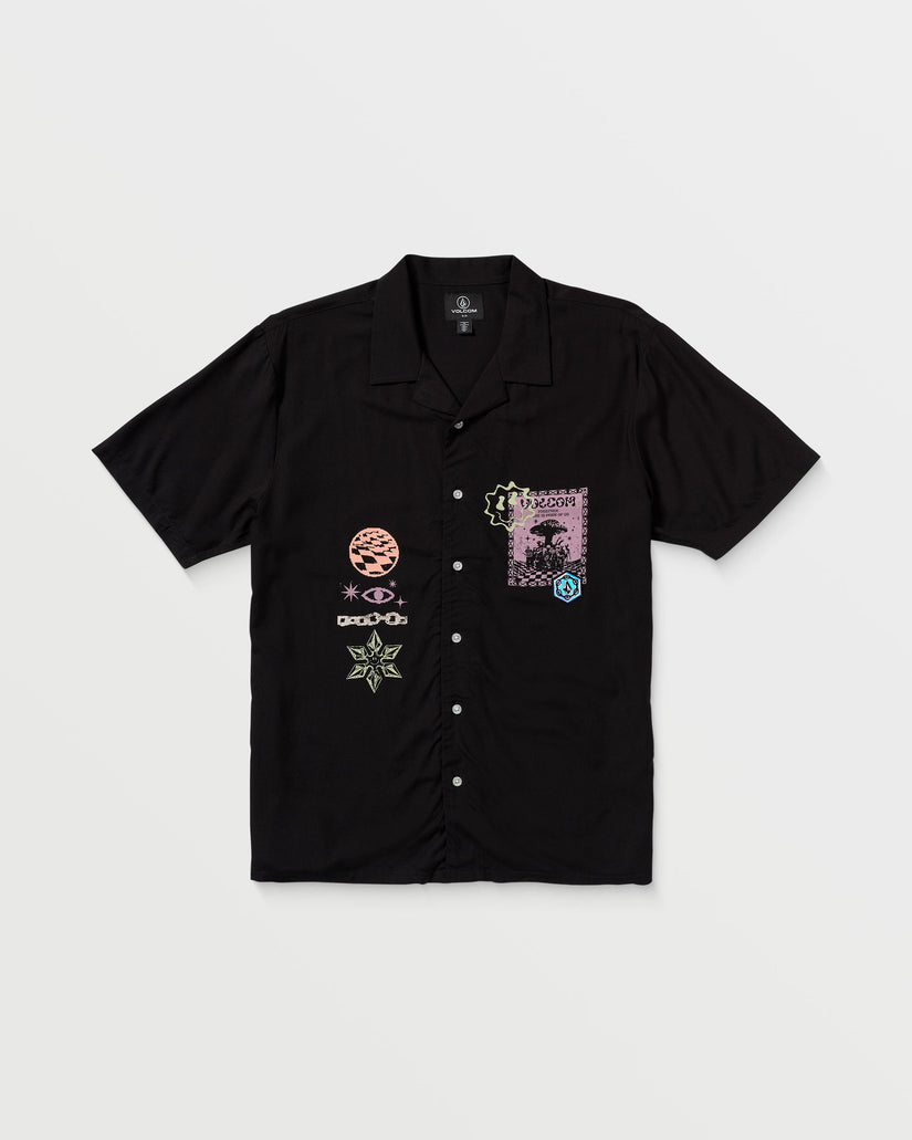 Featured Artist F Rygalski Woven Short Sleeve - Black