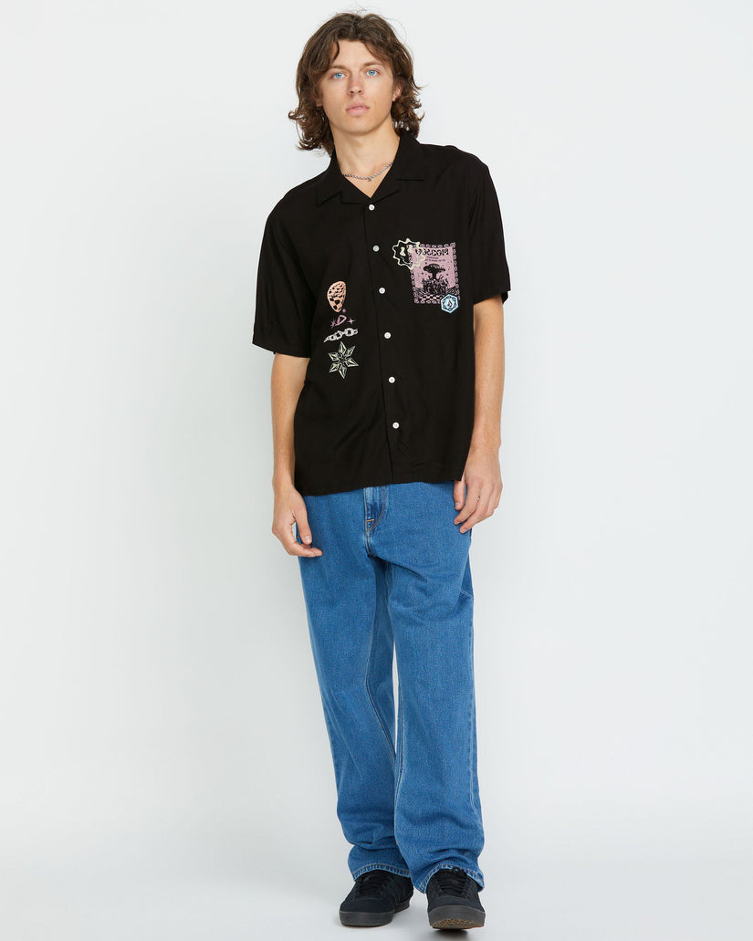 Featured Artist F Rygalski Woven Short Sleeve - Black