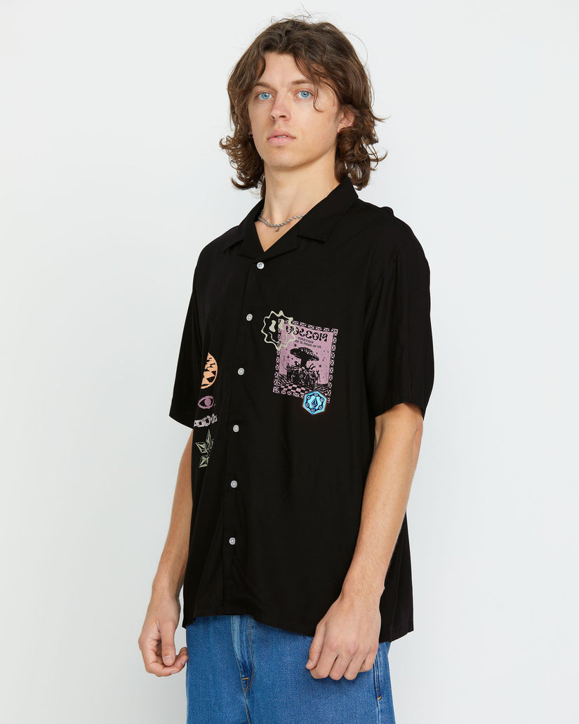 Featured Artist F Rygalski Woven Short Sleeve - Black