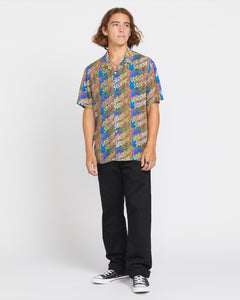 Fergadelic Woven Short Sleeve Shirt - Patriot Blue