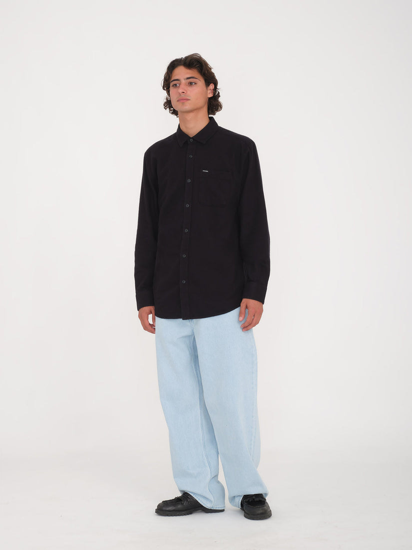 CADEN SOLID SHIRT - BLACK