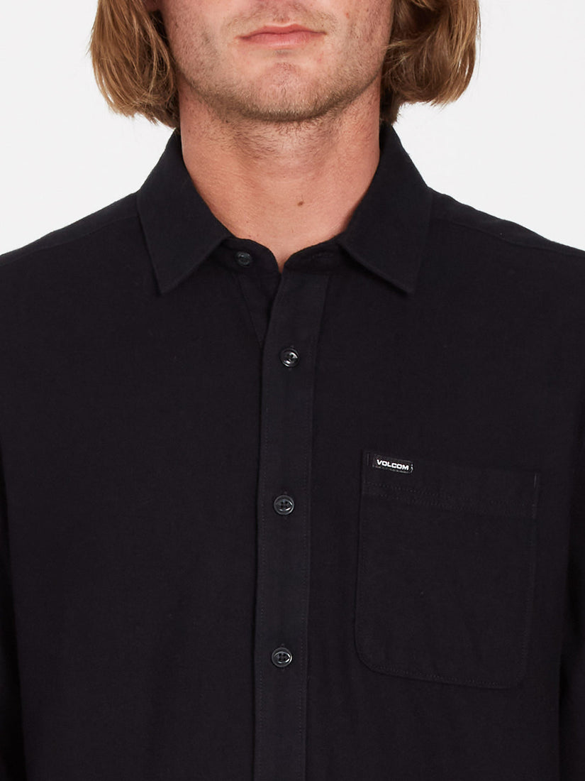 CADEN SOLID SHIRT - BLACK