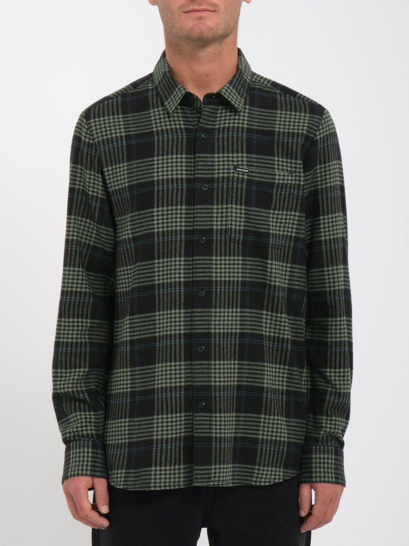 Caden Plaid Long Sleeve Shirt - Black