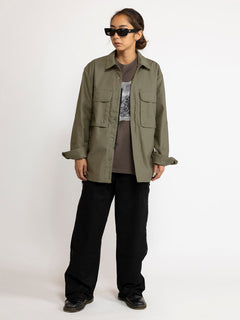 POVJ Bryan Iguchi Work Shirt Long Sleeve Shirt - Winter Moss