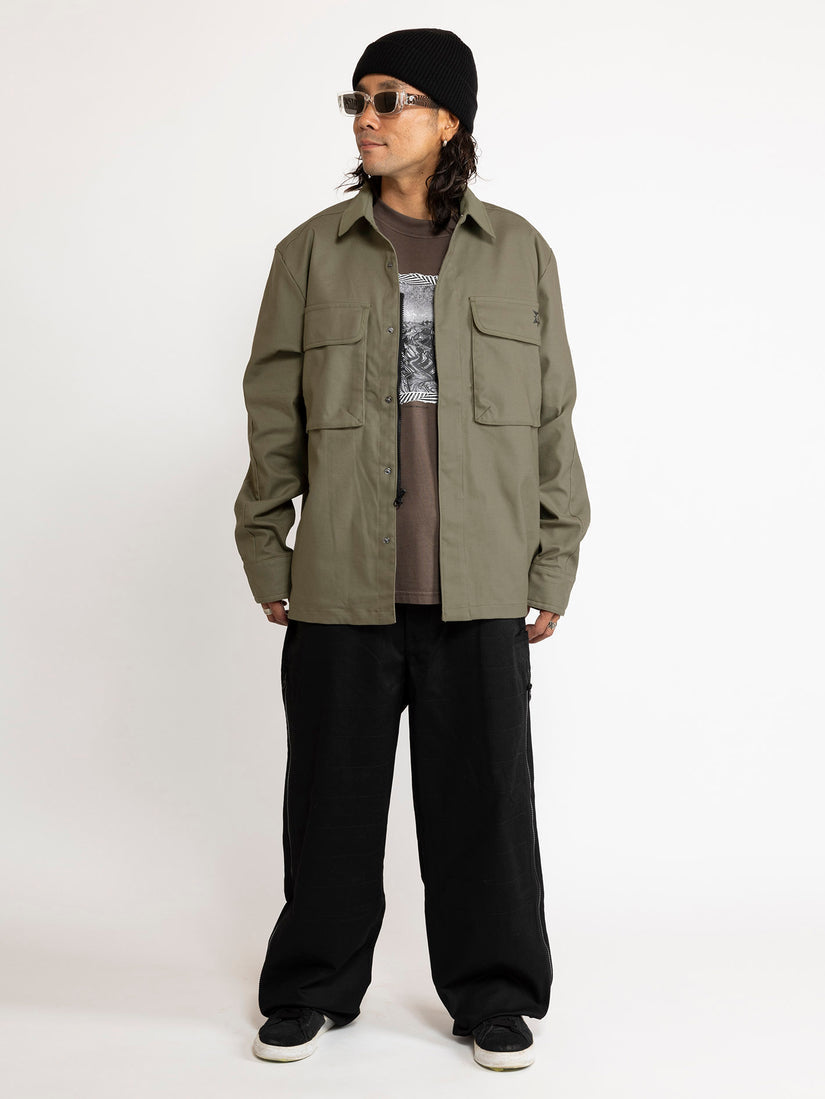 POVJ Bryan Iguchi Work Shirt Long Sleeve Shirt - Winter Moss