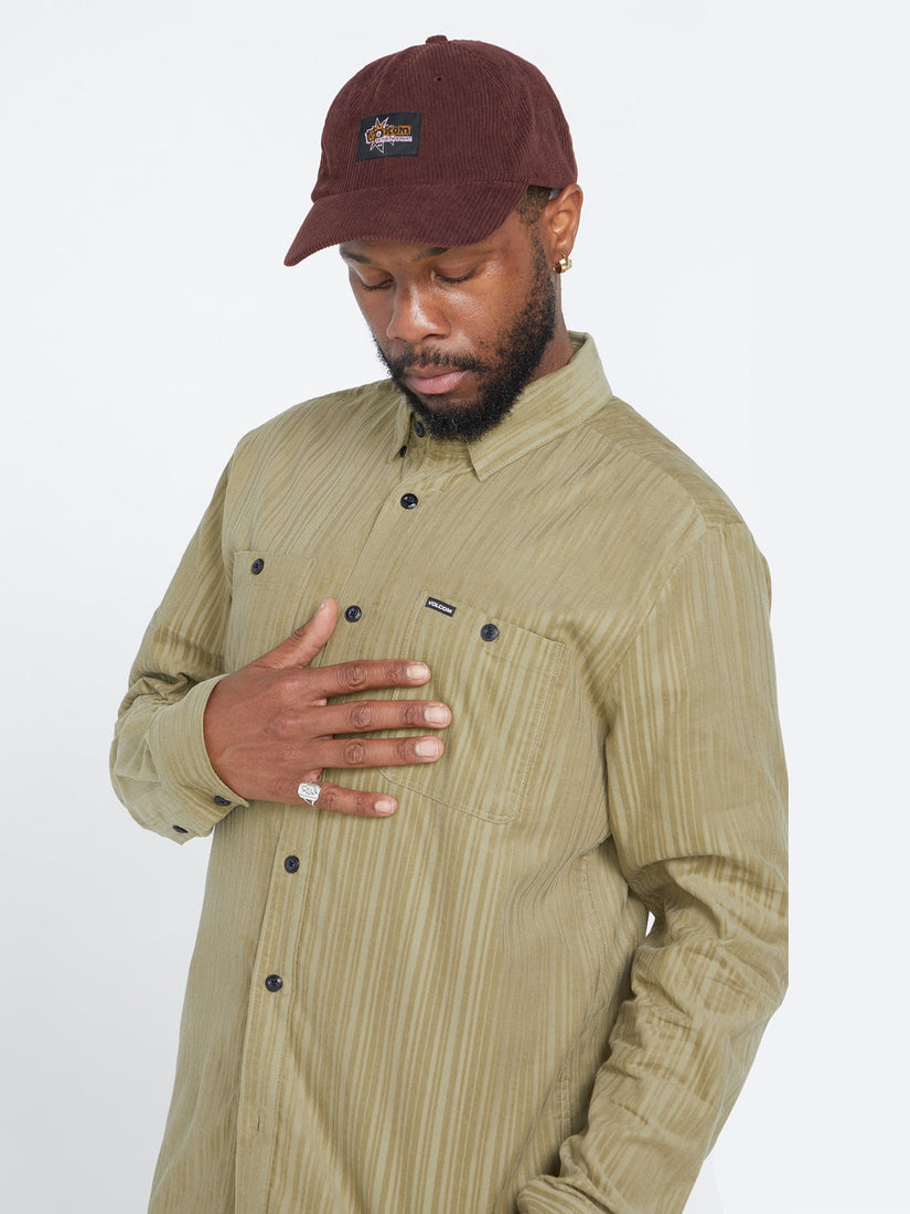 Volcom Entertainment Fat Tony Woven Long Sleeve Shirt - Khaki