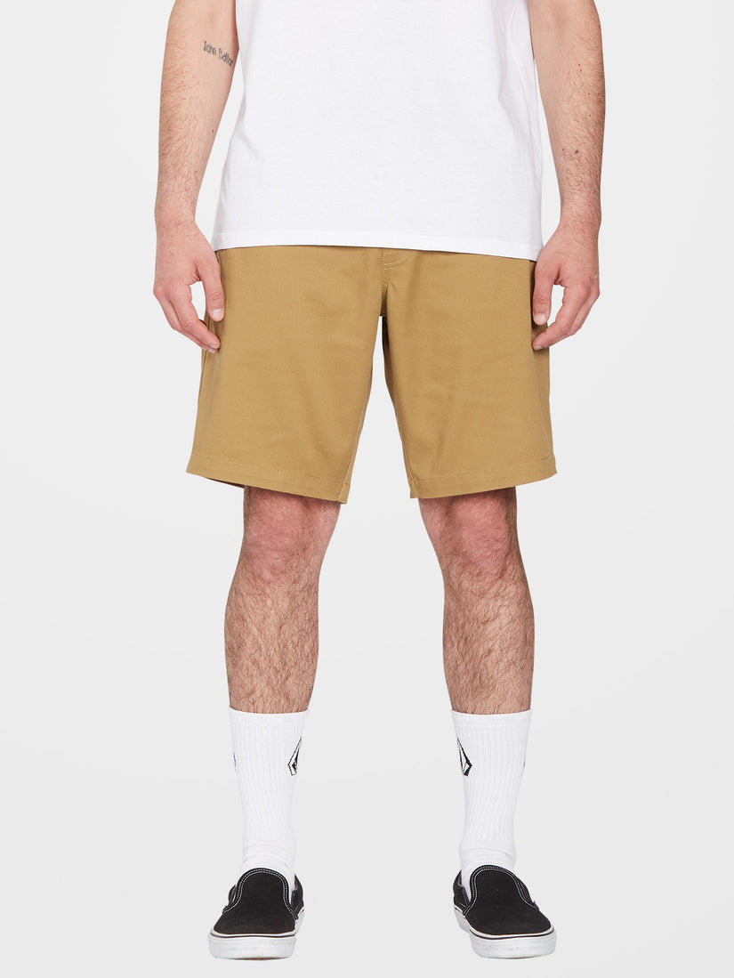 Frickin Elastic Waist Shorts - Dark Khaki