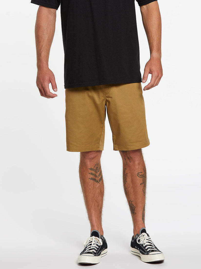 Frickin Elastic Waist Shorts - Dark Khaki