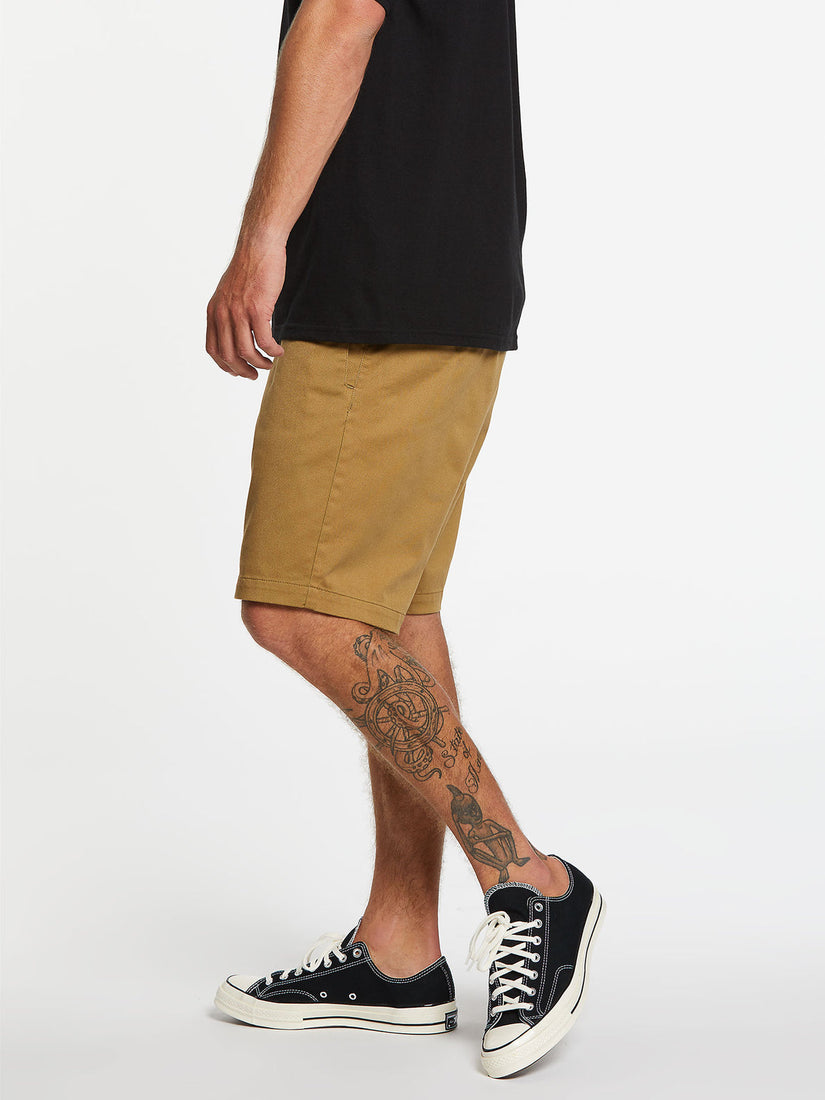 Frickin Elastic Waist Shorts - Dark Khaki