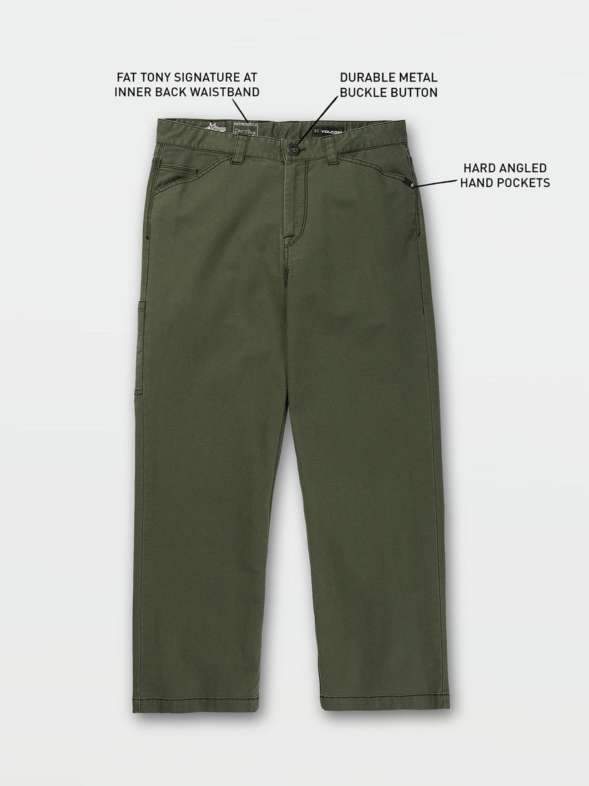 Volcom Entertainment Fat Tony Kraftsman Pants - Squadron Green