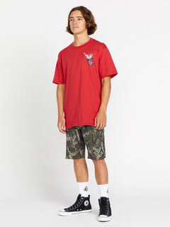 Ice Cold Stoke Short Sleeve Tee - Ribbon Red