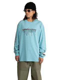 POVJ Bryan Iguchi Long Sleeve Tee - Sea Blue