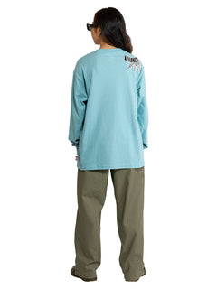 POVJ Bryan Iguchi Long Sleeve Tee - Sea Blue