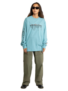 POVJ Bryan Iguchi Long Sleeve Tee - Sea Blue