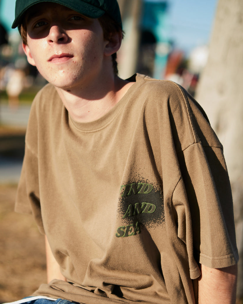 VOLCOM x WIND AND SEA Short Sleeve Tee Circle Stone - OLIVE