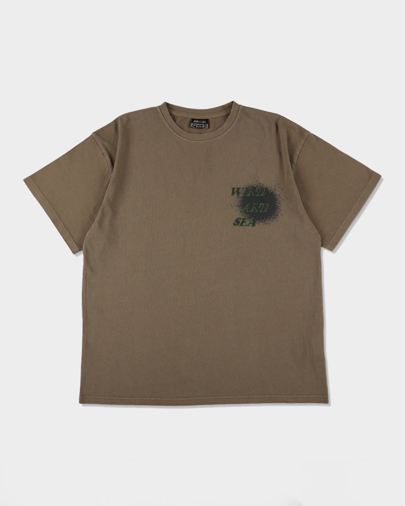 VOLCOM x WIND AND SEA Short Sleeve Tee Circle Stone - OLIVE