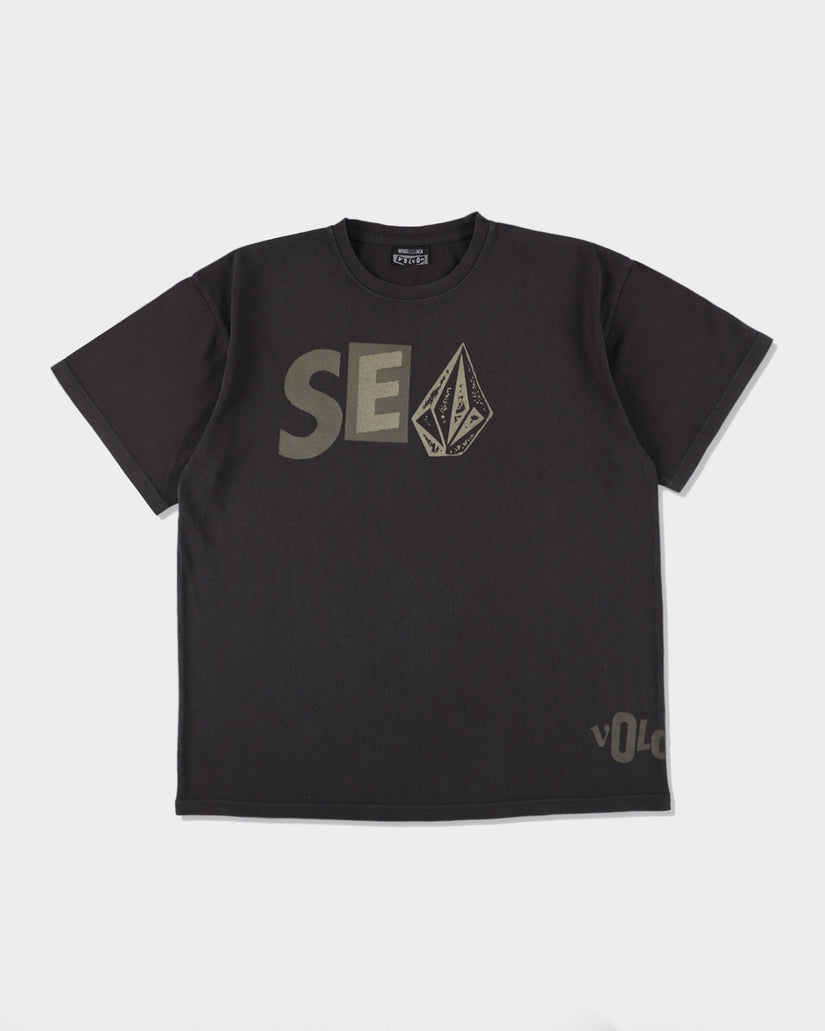 VOLCOM x WIND AND SEA Short Sleeve Tee SEA Stone - BLACK