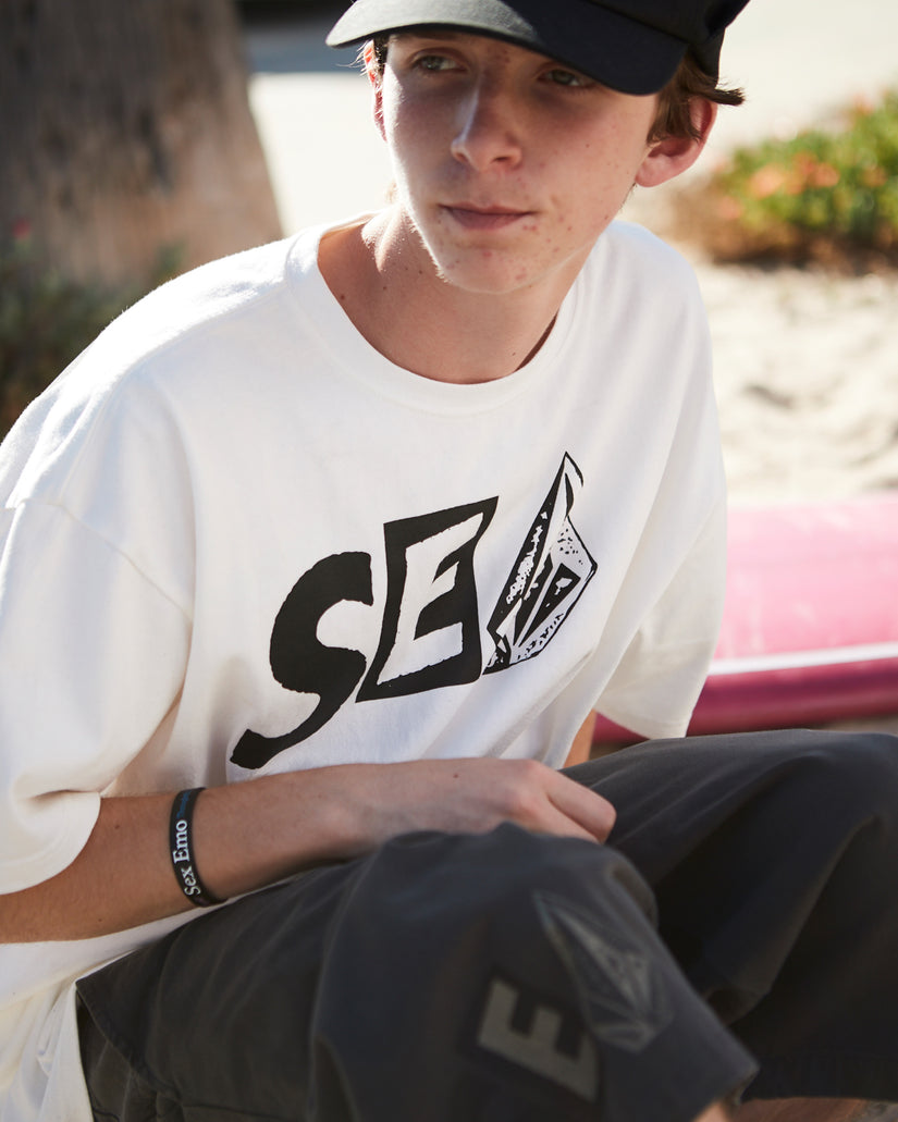 VOLCOM x WIND AND SEA Short Sleeve Tee SEA Stone - WHITE