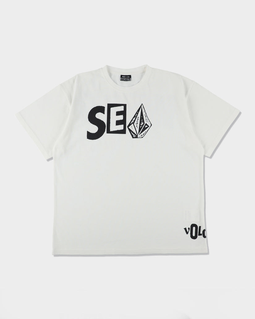 VOLCOM x WIND AND SEA Short Sleeve Tee SEA Stone - WHITE