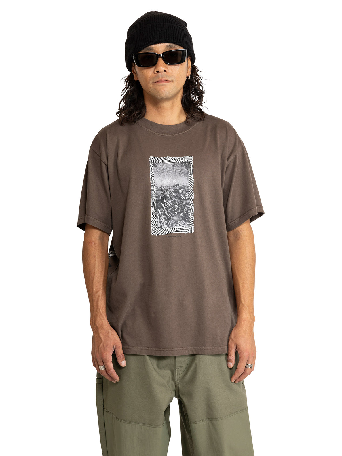 POVJ Bryan Iguchi Valley Short Sleeve Tee - Dark Earth