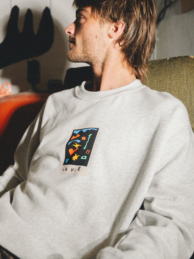 Arthur Longo Sweatshirt - BONE HEATHER