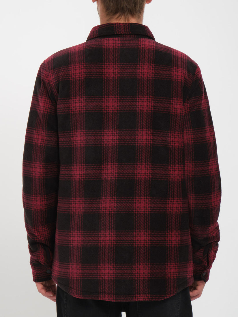 Bowered Fleece Long Sleeve Shirt - WINE