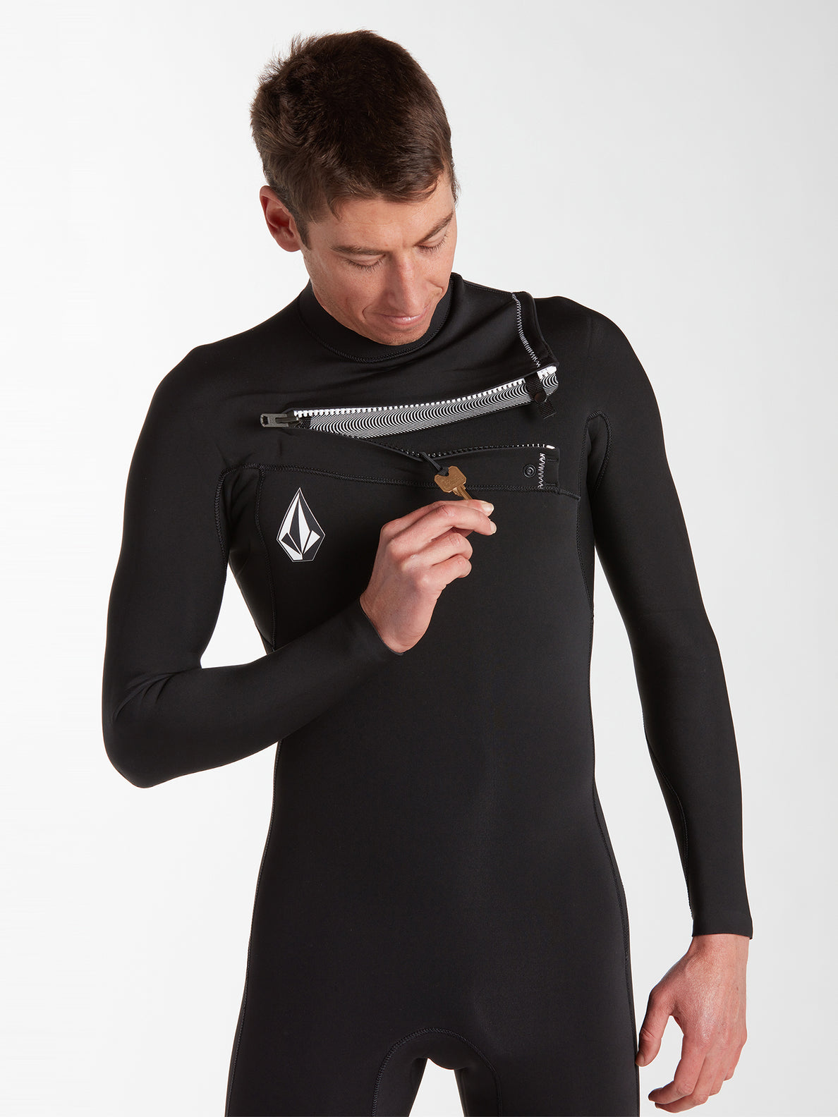 Mens Modulator 2/2mm Long Sleeve Springsuit - Black | Volcom Japan