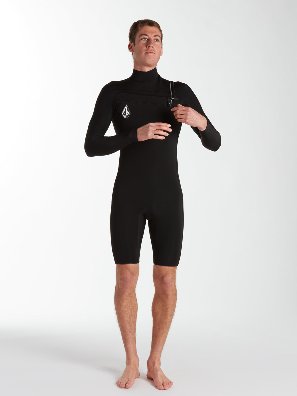 Mens Modulator 2/2mm Long Sleeve Springsuit - Black | Volcom Japan