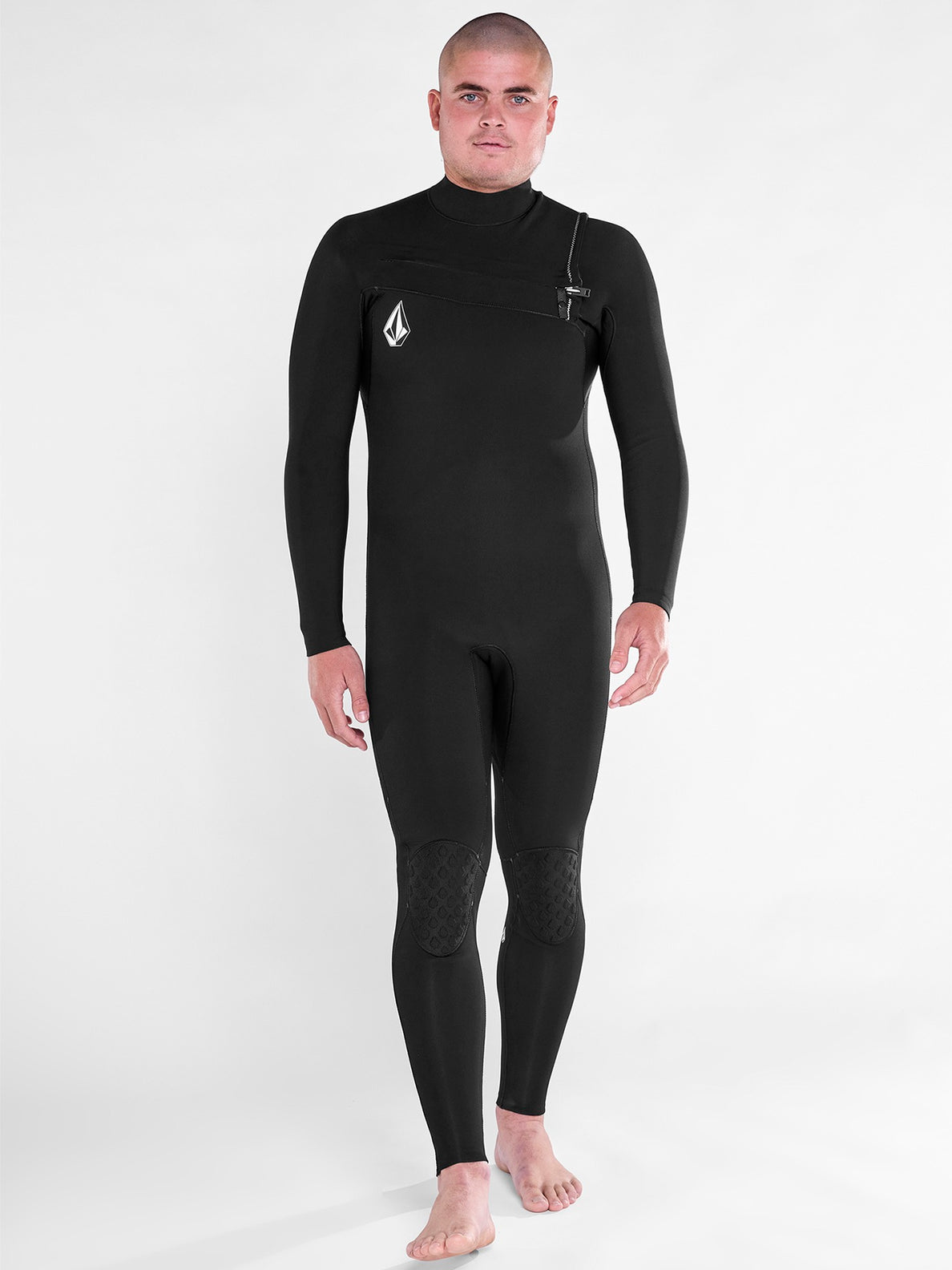 Mens Modulator 3/2mm Chest Zip Fullsuit - Black | Volcom Japan