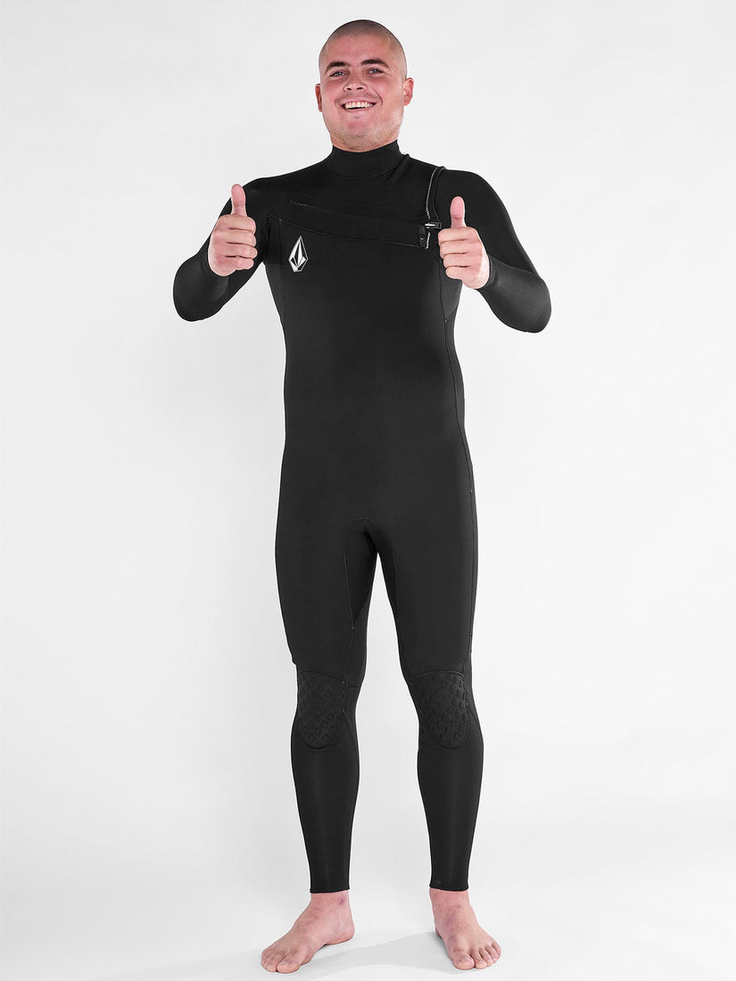 Mens Modulator 3/2mm Chest Zip Fullsuit - Black