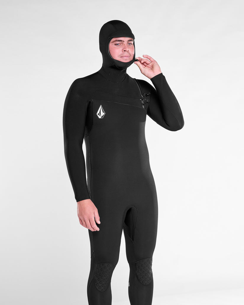 Mens Modulator 5/4/3mm Hood Chestzip Fullsuit - Black