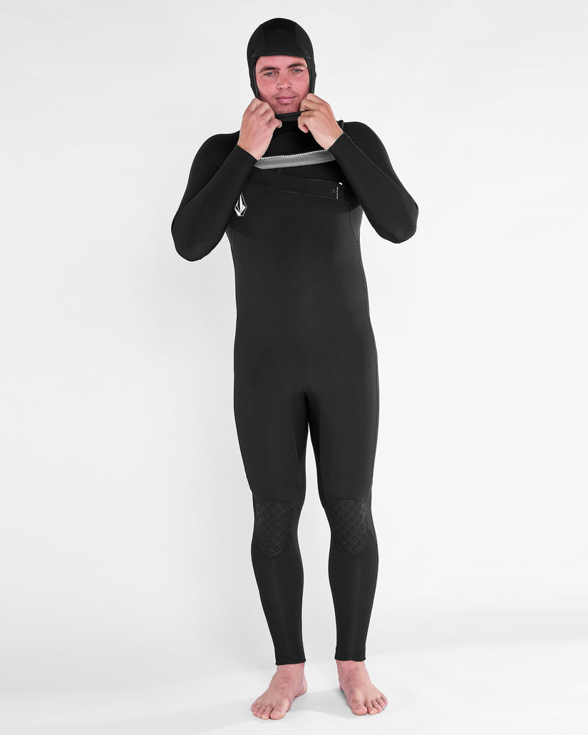 Mens Modulator 5/4/3mm Hood Chestzip Fullsuit - Black