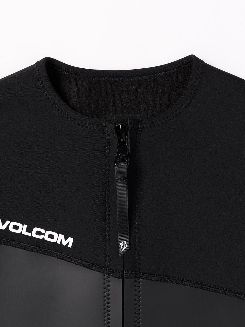 1.5Mm Front Zip Neoprene Top - BLACK