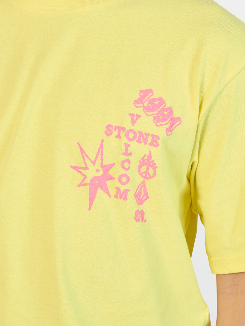 Heavy Living Short Sleeve Tee Shirt - Yellow Flash