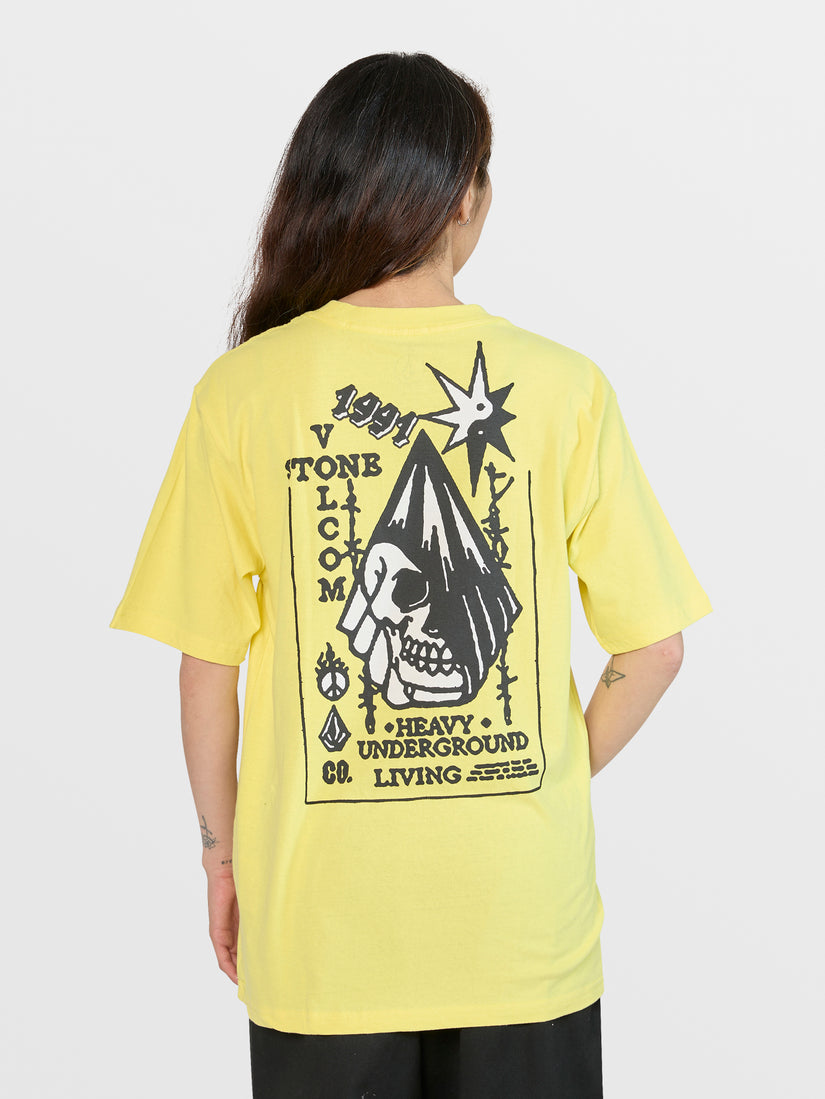 Heavy Living Short Sleeve Tee Shirt - Yellow Flash