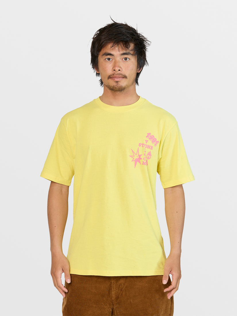 Heavy Living Short Sleeve Tee Shirt - Yellow Flash