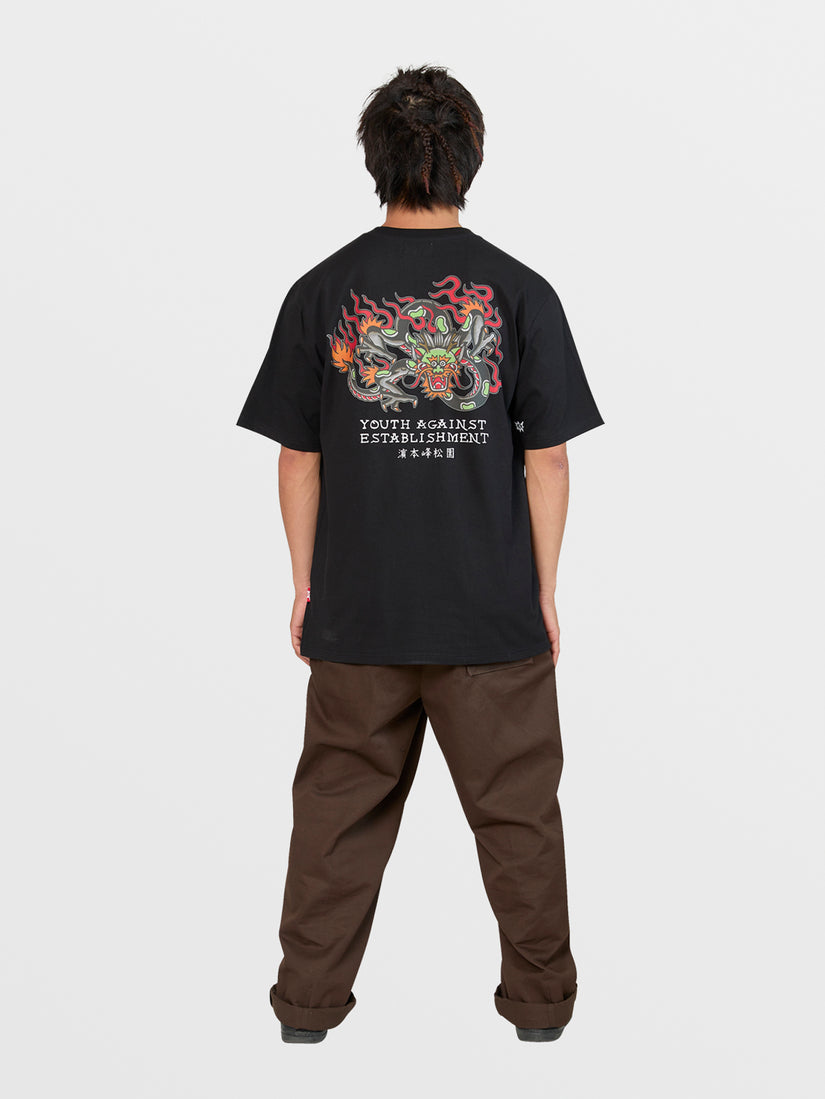 Tokyo True Featured Artist Yusuke Hamamoto Piper Short Sleeve Tee - Black